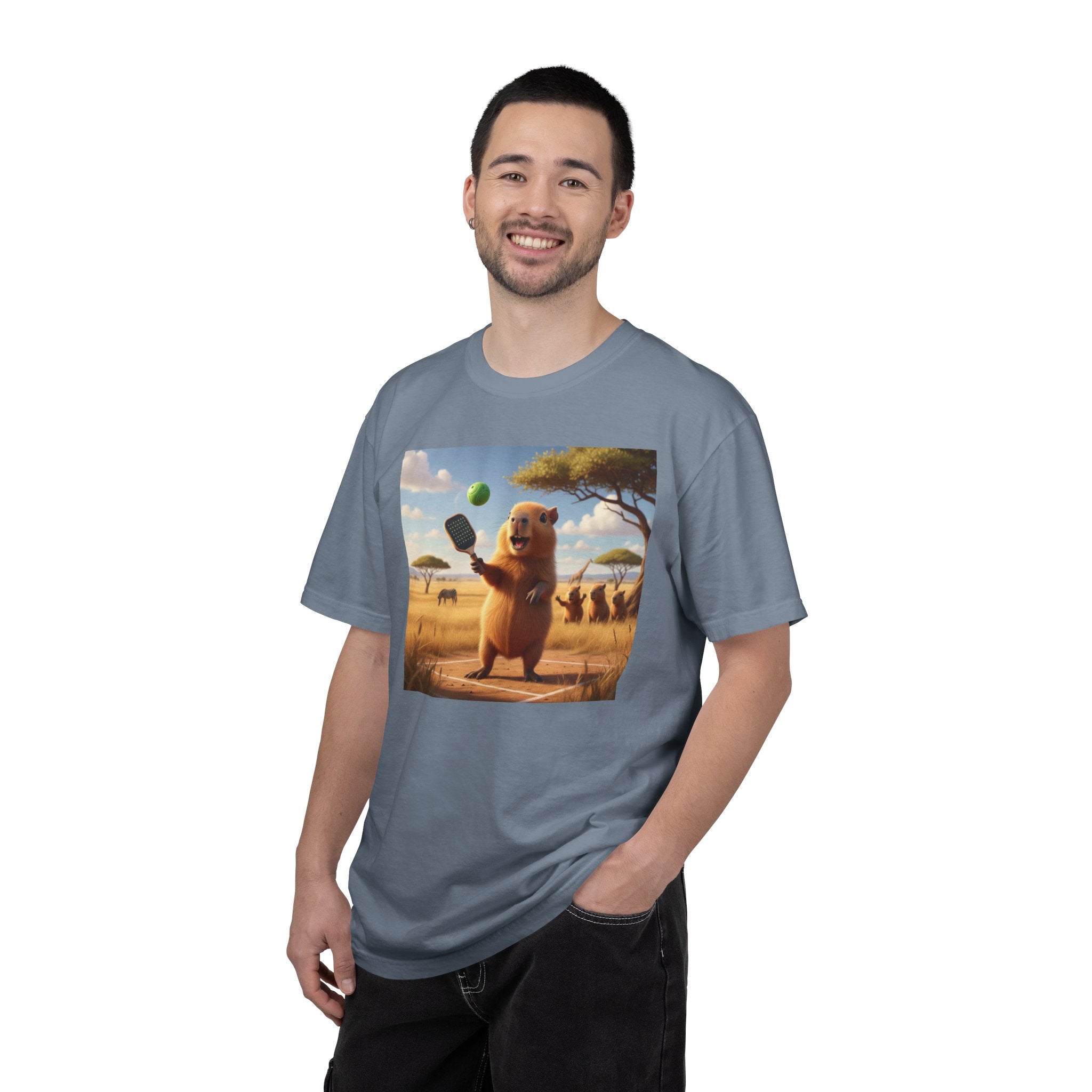 Capybara Pickleball T-shirt | Cute Animal Sports Meme
