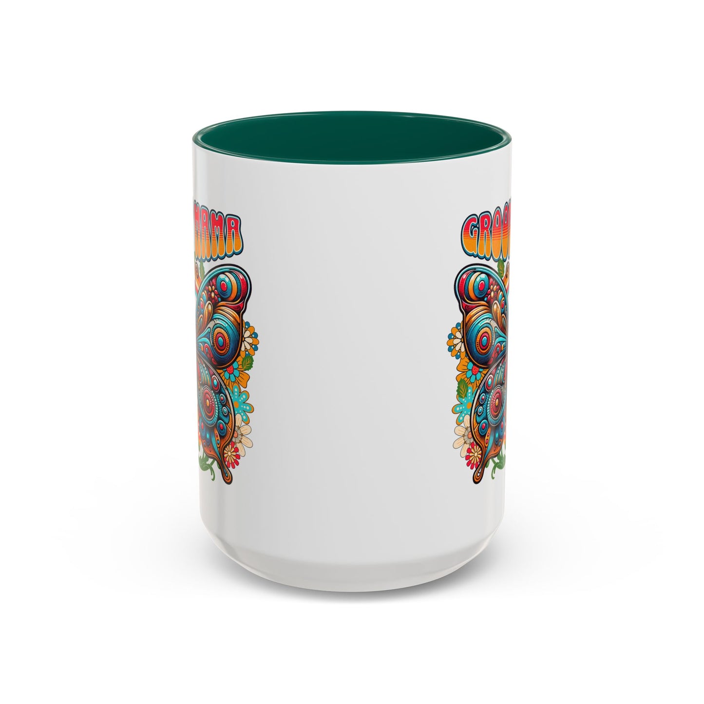 Groovy Mama Butterfly Mug | Retro Psychedelic Floral Design