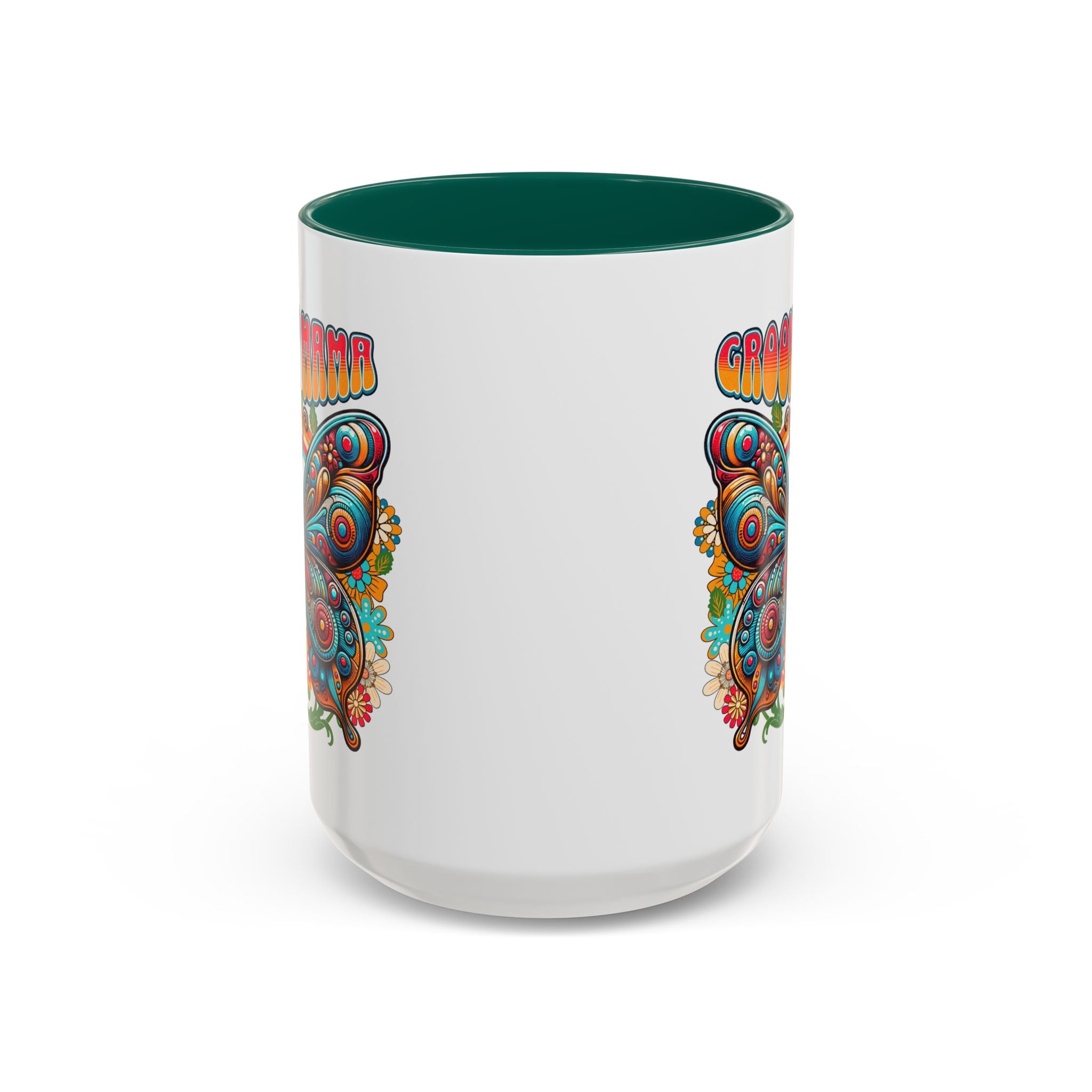 Groovy Mama Butterfly Mug | Retro Psychedelic Floral Design