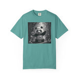 Panda Pickleball Bamboo Forest T-Shirt | Monochrome Kawaii Sports Decor