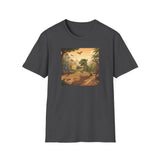 Jurassic Pickleball Club | Retro Tropical Dino Illustration T-Shirt