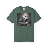 Panda Pickleball Bamboo Forest T-Shirt | Monochrome Kawaii Sports Decor