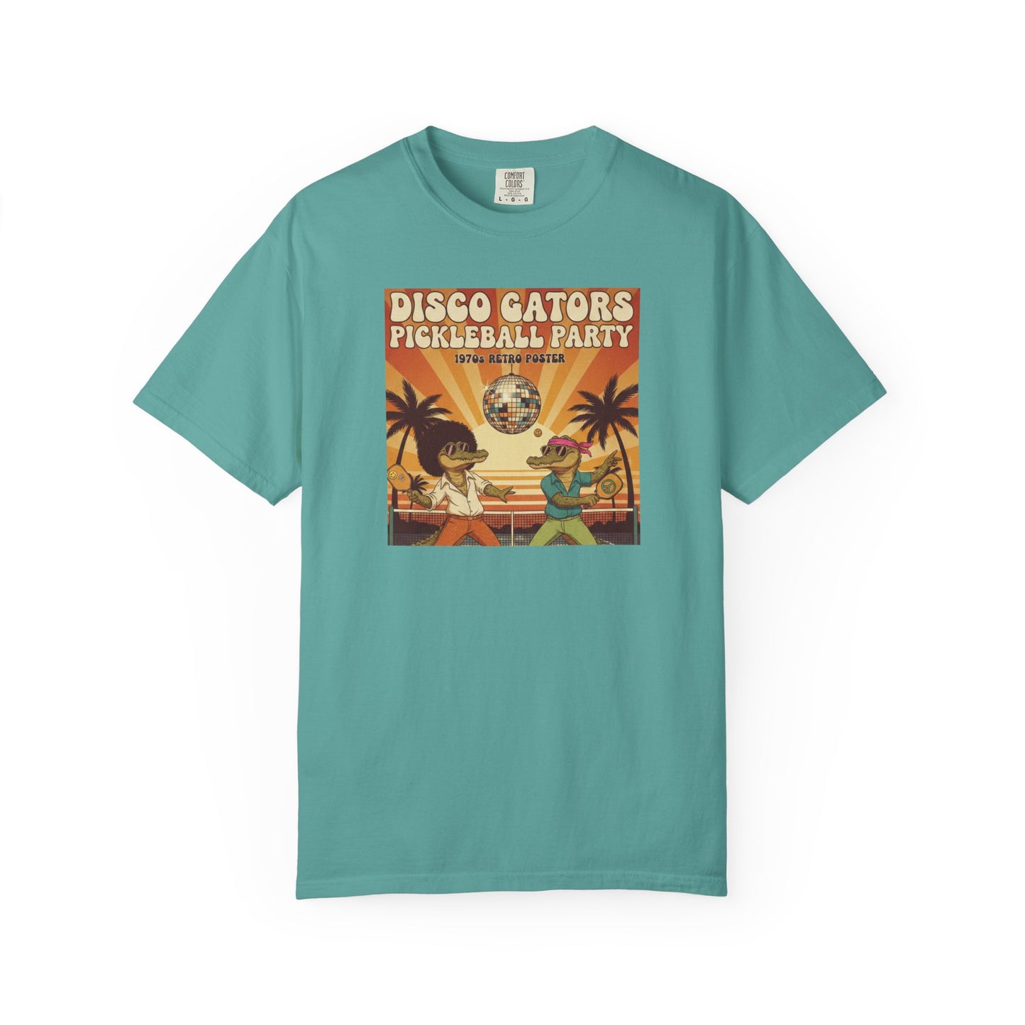 Disco Gators Pickleball Party T-shirt | Retro Beach Players, Let's Get Picklin'