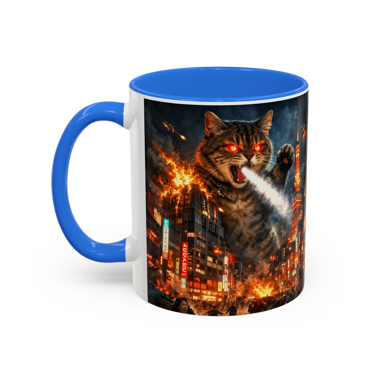 Catzilla Tokyo Cityscape Mug | Color Interior 11oz 15oz