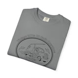 Vintage Semi Truck Line Art T-Shirt | Trucker Logo Tee