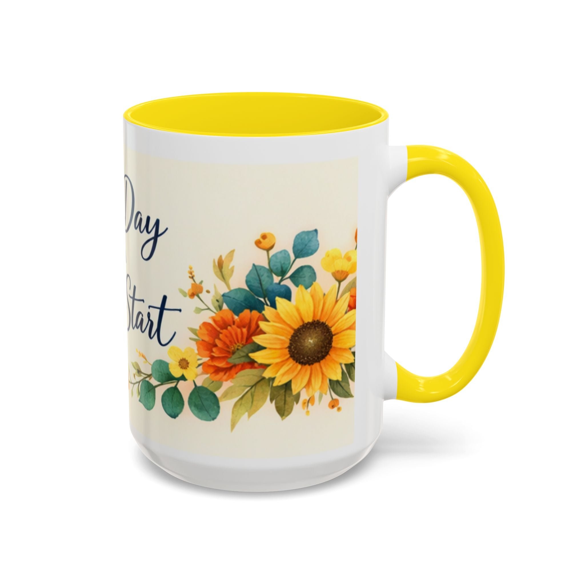 Every Day Is A Fresh Start mug | Floral sunflower coffee mug