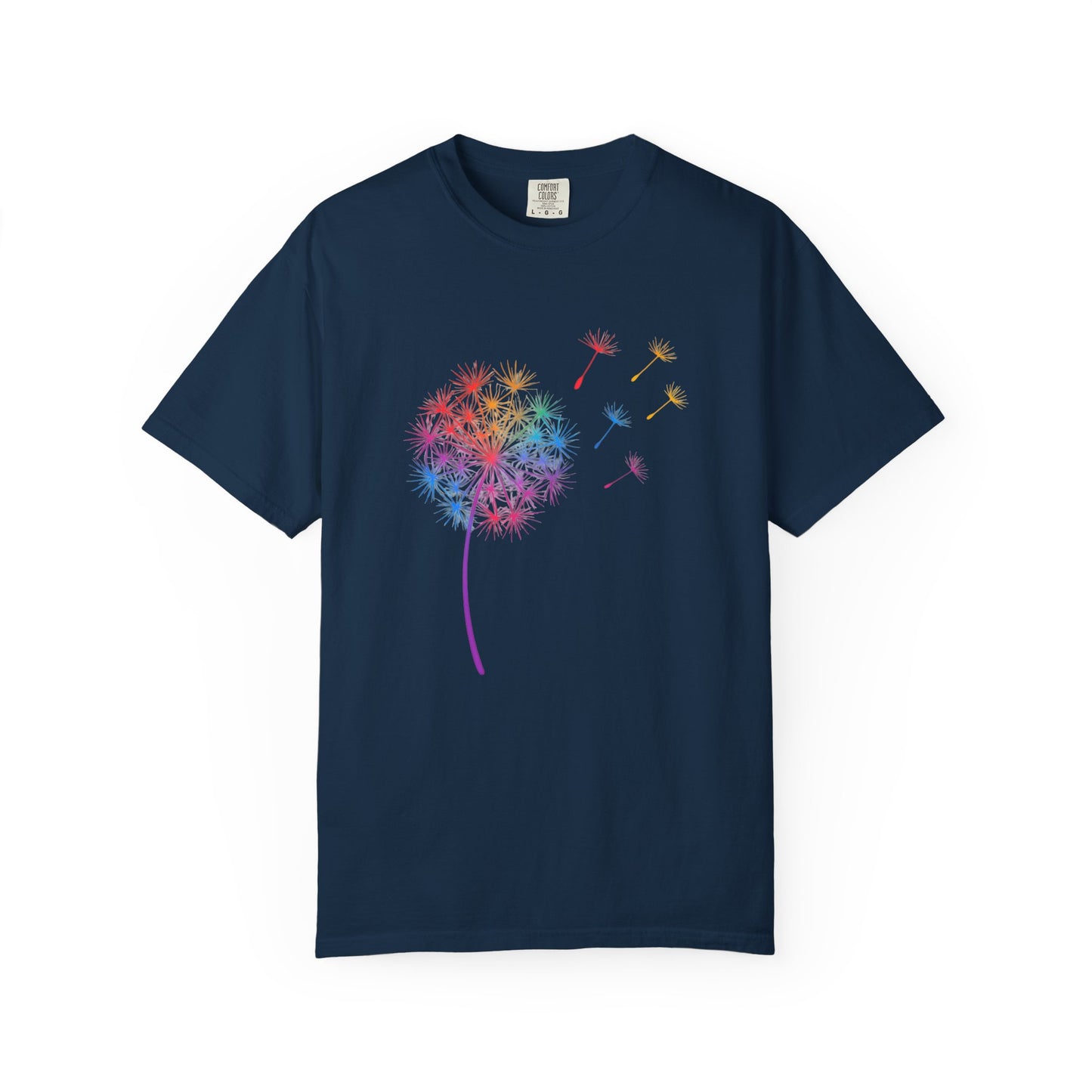 Rainbow Dandelion Tee | T-Shirt, Colorful Seed Puff Design