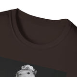 Capybara Blonde. Dress Pose T-Shirt | Retro Black & White Illustration