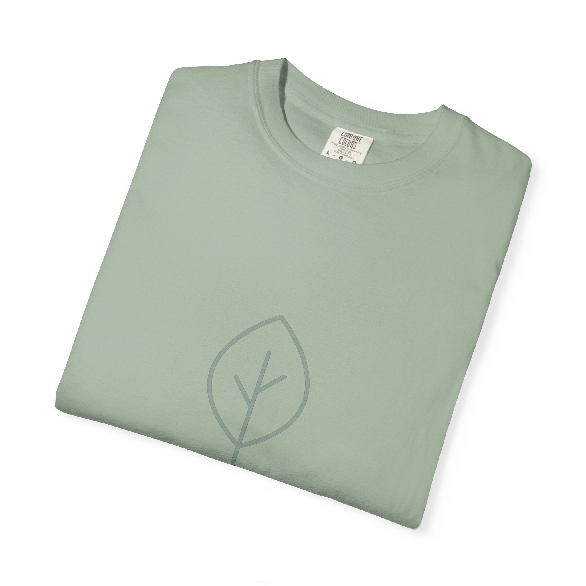 Minimal Green Leaf icon T-Shirt | Eco Nature Graphic Tee