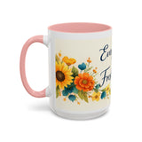 Every Day Is A Fresh Start mug | Floral sunflower coffee mug