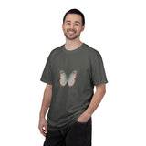 Retro 70s Vacation Butterfly T-shirt | Distressed Orange Teal Wings