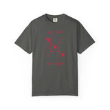 You Won My Heart tic tac toe T-shirt | Valentine heart game tee