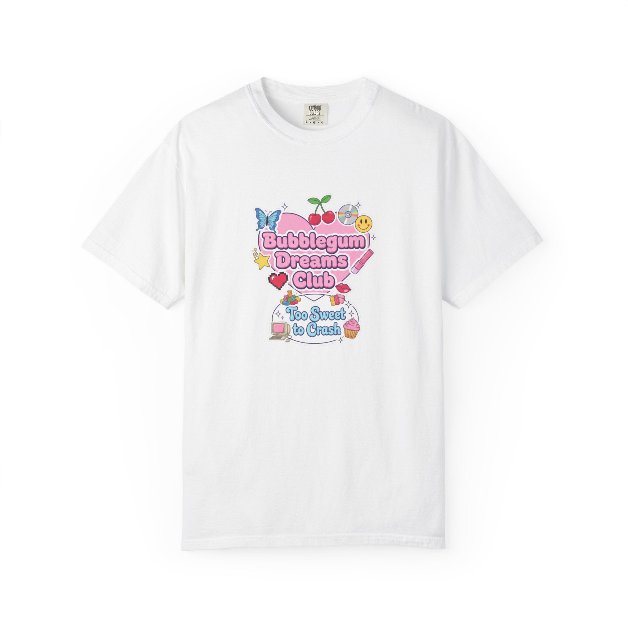 Bubblegum Dreams Club T-shirt | Pastel Hearts, Cute Kawaii Graphic