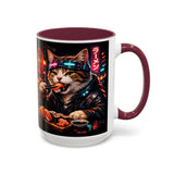 Cyberpunk Sushi Cat Mug | 11oz 15oz Ceramic Coffee Cup