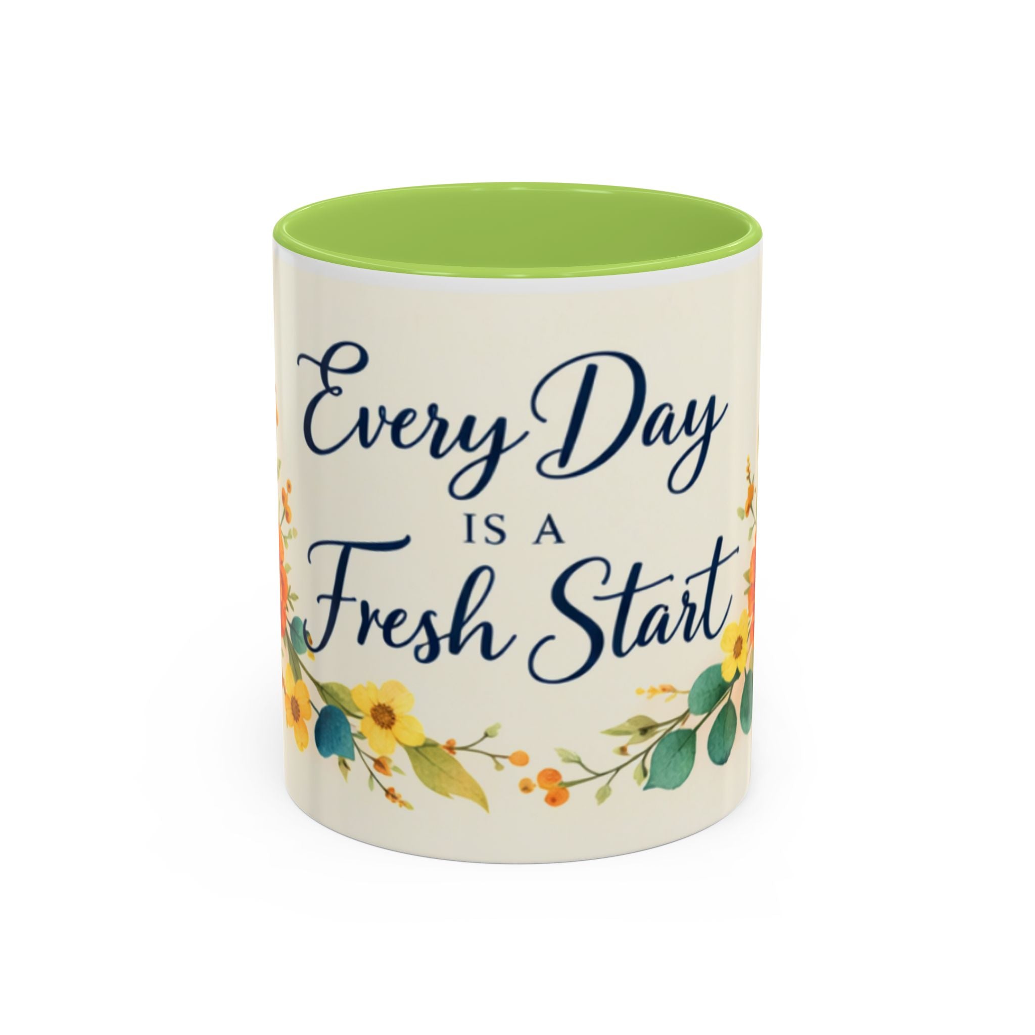 Every Day Is A Fresh Start mug | Floral sunflower coffee mug