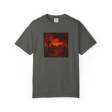 Red Desert Sunset T-shirt | Cactus Landscape, Moody Western Scene