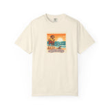 Capybara Patrol Sunset Surfing Capybara T-Shirt | Retro Beach Vibes