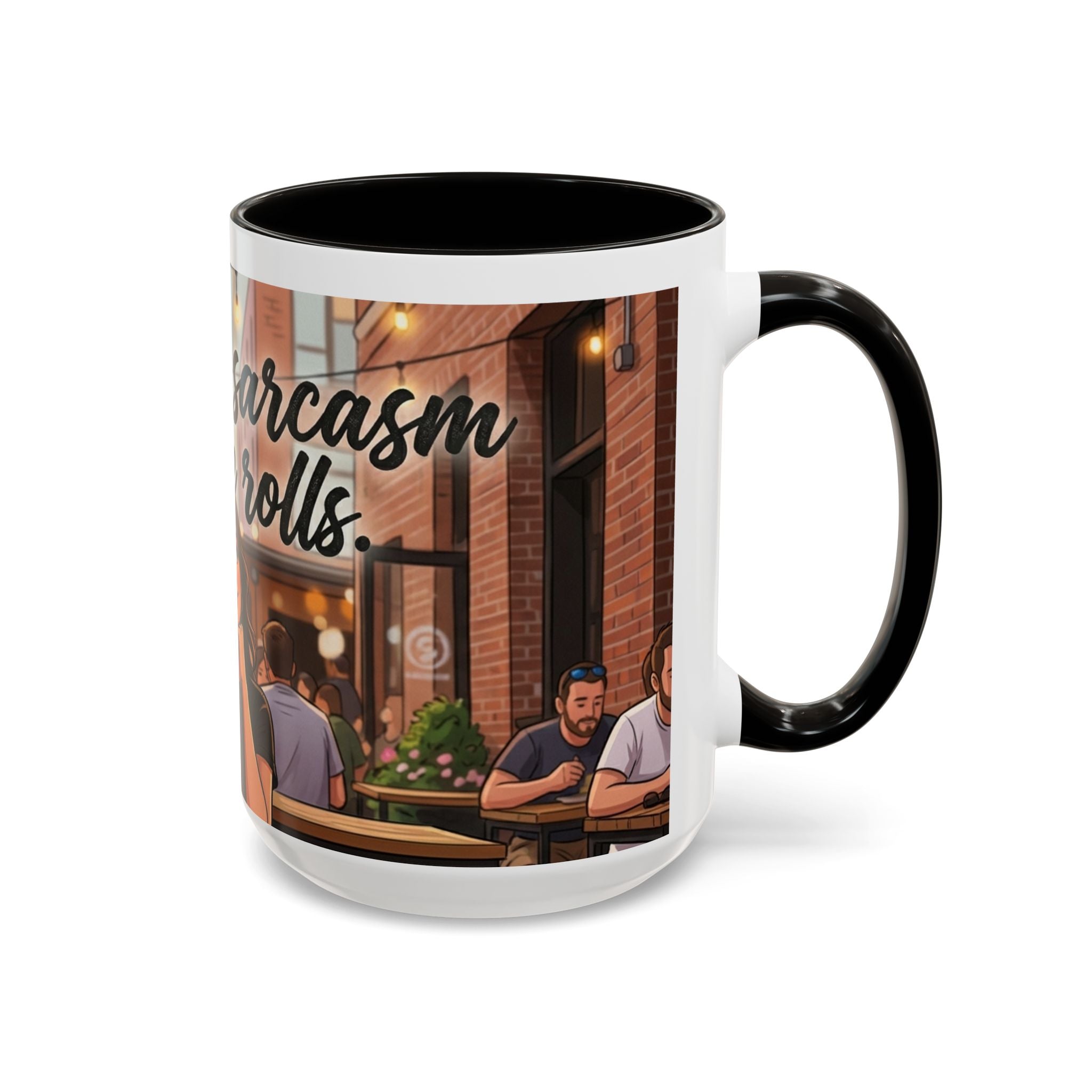 Sarcastic Girl Illustration Mug | 11oz or 15oz Colorful Ceramic
