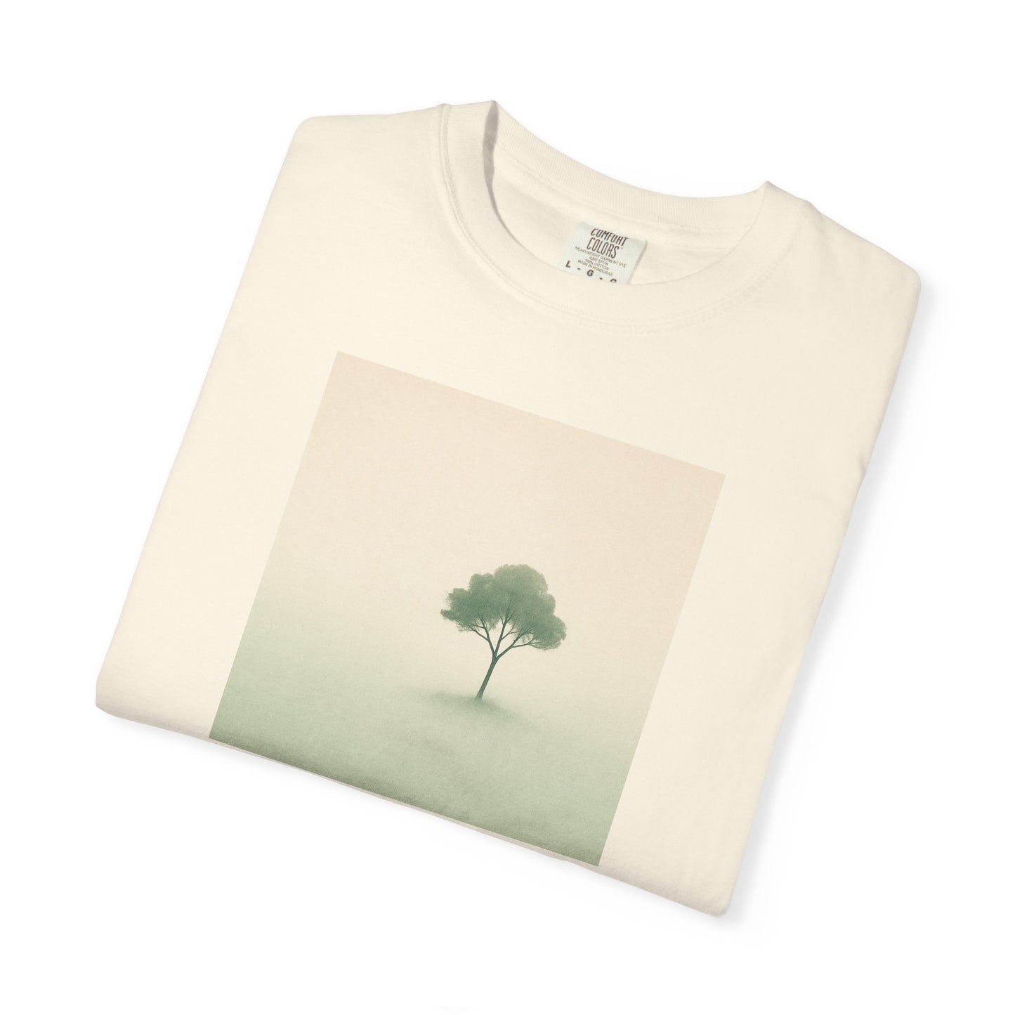 Solitary Tree Minimalist Artwork T-Shirt | Nature Square Print
