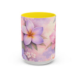 Tropical Orchid Floral Mug | Accent Coffee Mug 11oz 15oz
