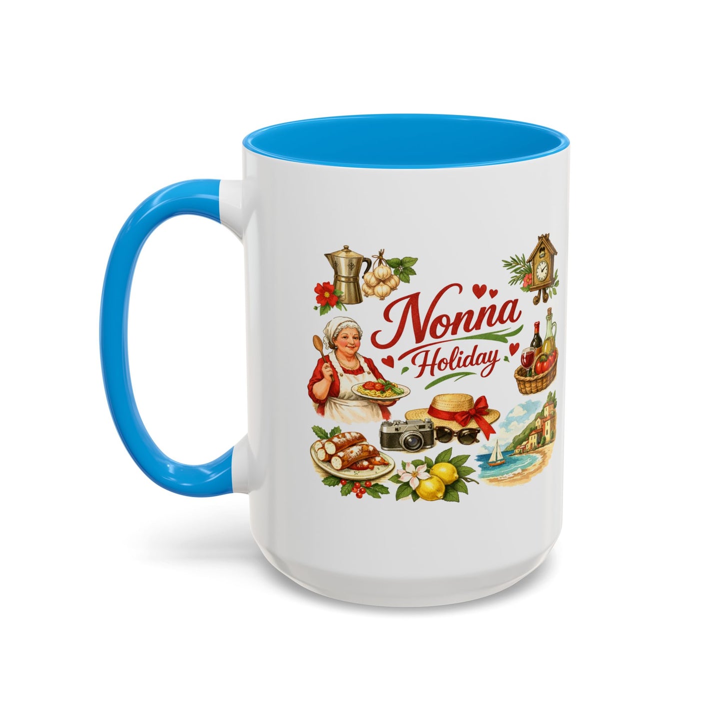 Nonna Holiday mug | Italian grandma kitchen design, vintage food icons