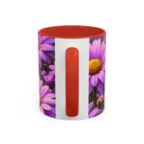 Purple Daisy Floral Mug | Accent Coffee Mug 11oz 15oz