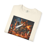 Giant Catzilla Kaiju Rampage T-Shirt | Neon City Monster Battle