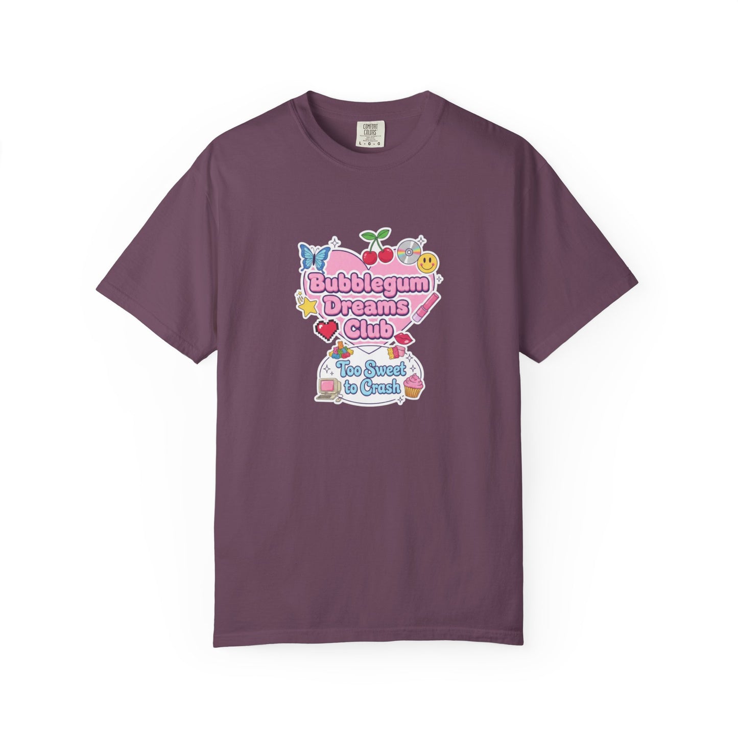 Bubblegum Dreams Club T-shirt | Pastel Hearts, Cute Kawaii Graphic