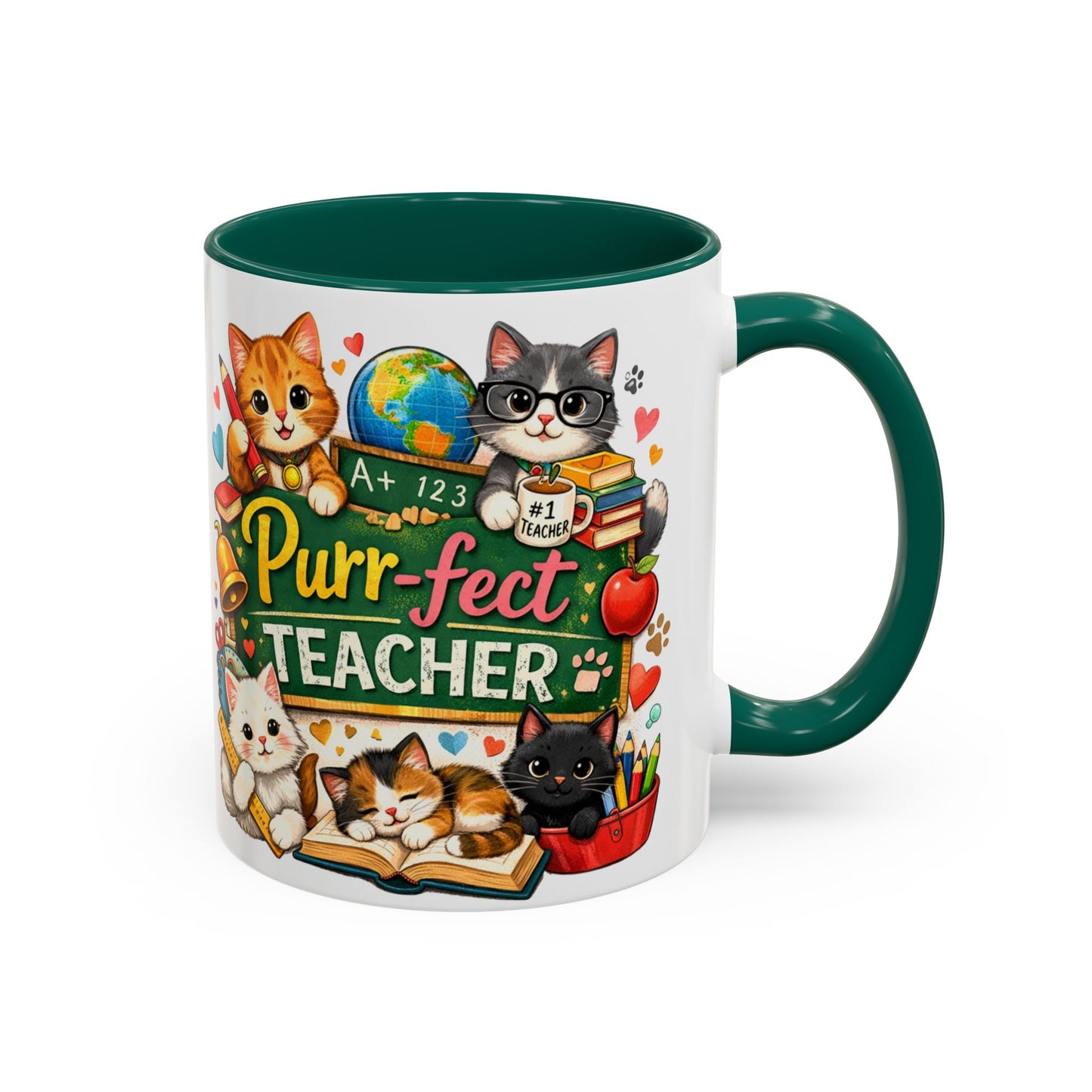 Purr-fect Teacher Mug | Cat Classroom Design, 11oz or 15oz