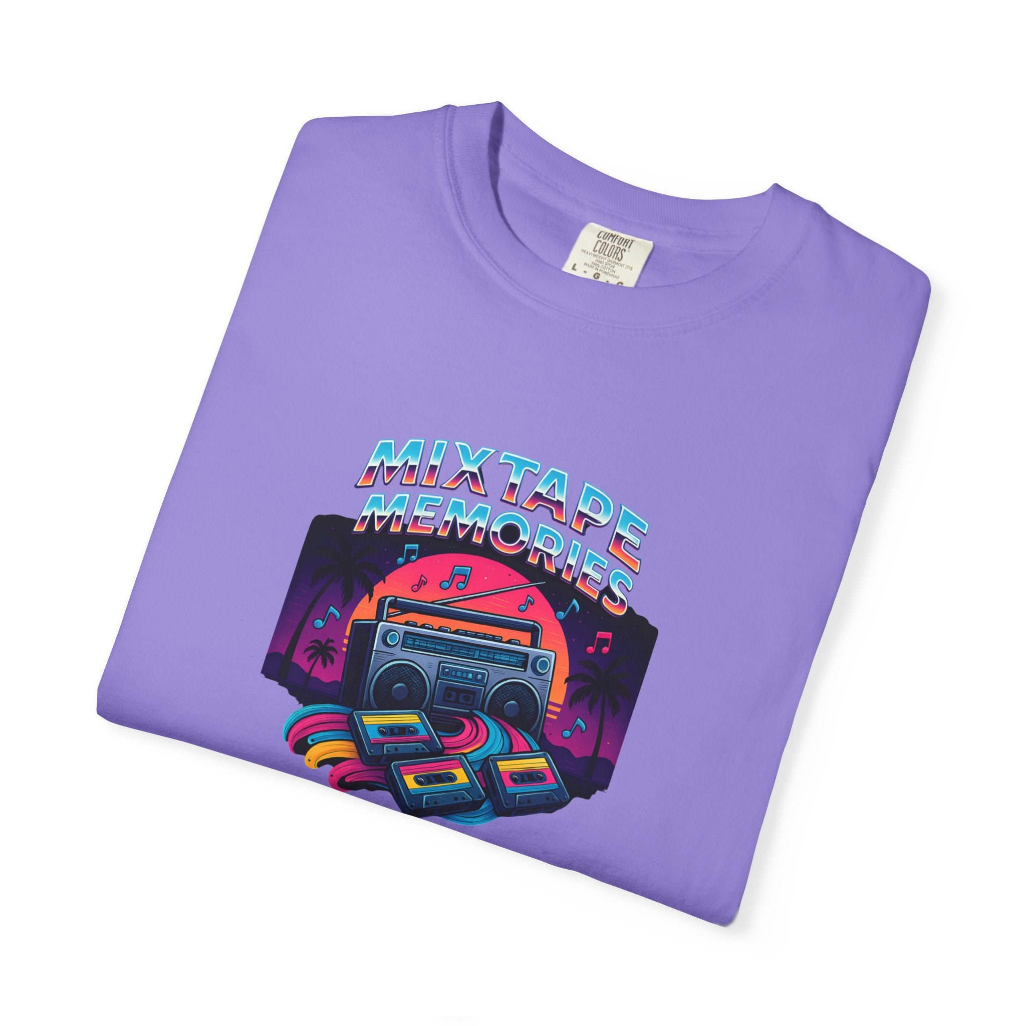 Mixtape Retro Cassette Graphic T-shirt | Vaporwave 80s Neon Music Tee