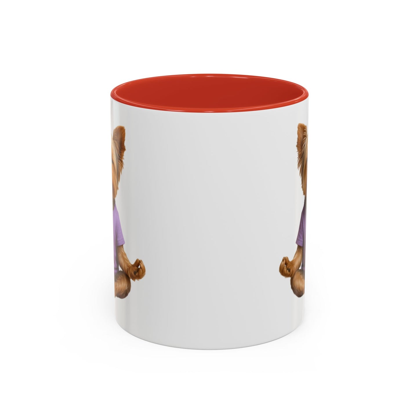 Meditating Yorkshire Terrier Mug | Accent Coffee Mug 11oz 15oz
