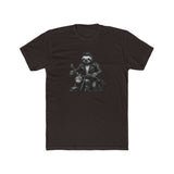 Biker Sloth Riding Motorcycle T-Shirt | Retro Monochrome Illustration