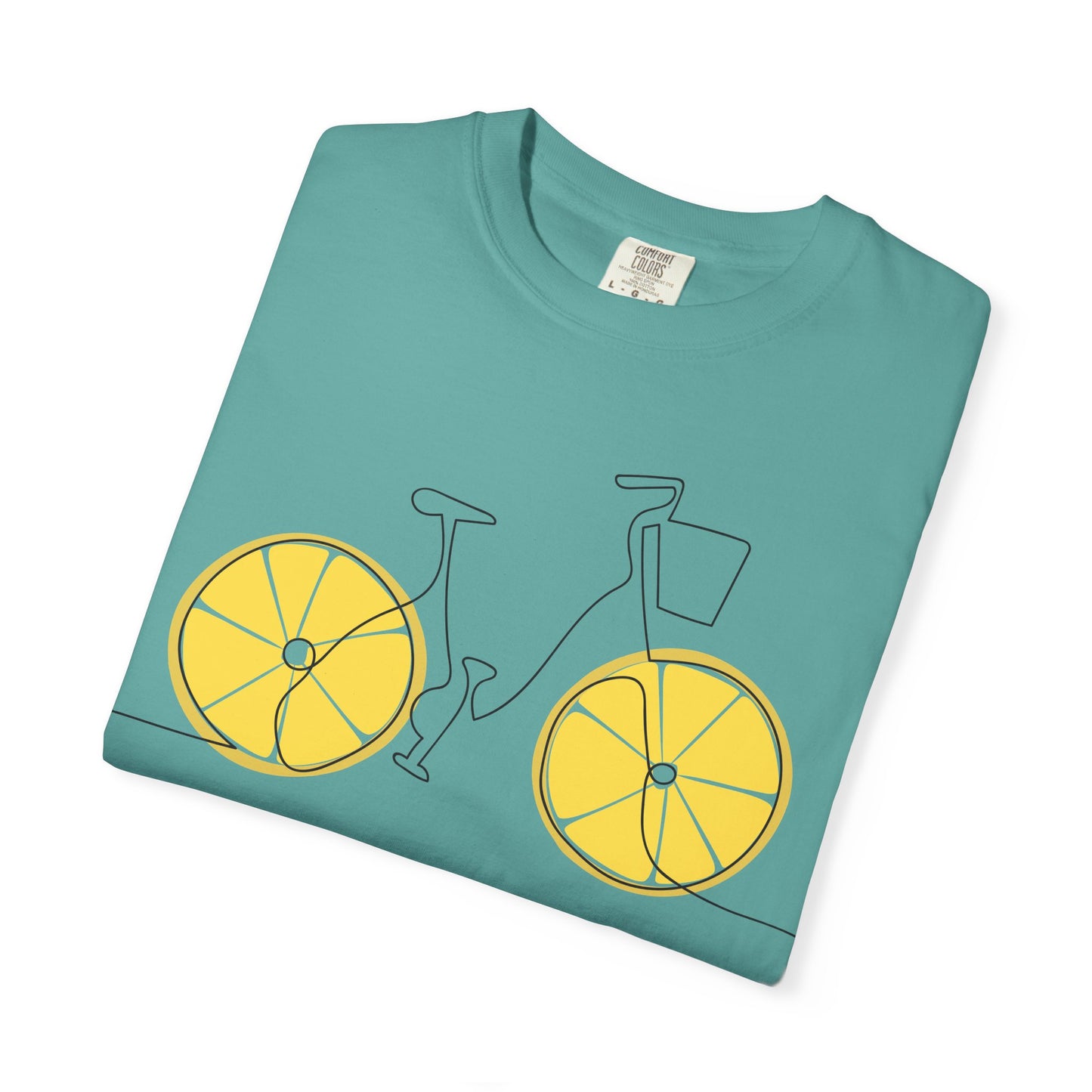 Lemon Wheel Bicycle T-shirt | Citrus Bike Graphic Tee