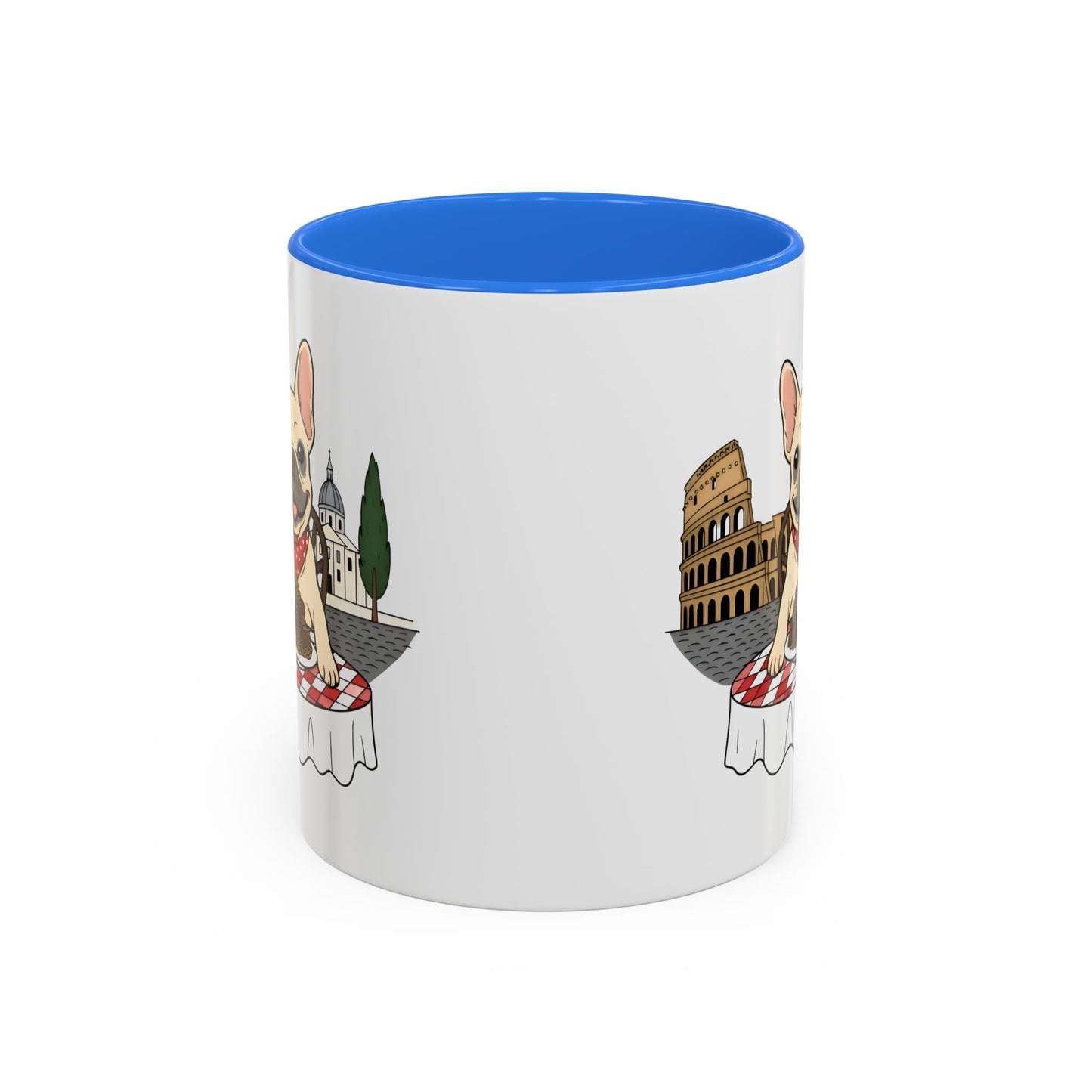 French Bulldog Pasta in Rome Mug | Ceramic Coffee Cup