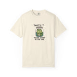 Glass Jar Frog Illustration T-shirt | Frog in Water Jar