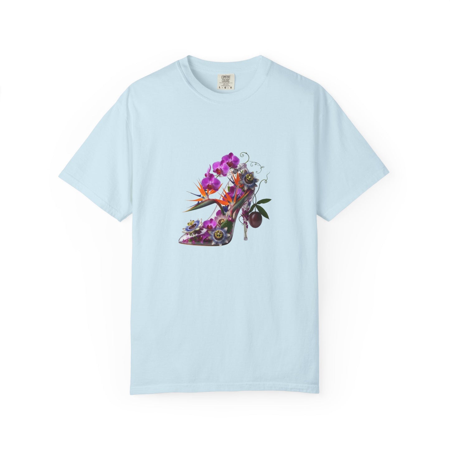 Floral High Heel Shoe T-shirt | Botanical Stiletto Graphic