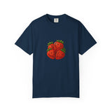 Strawberry Cluster T-shirt | Retro Floral Fruit Illustration