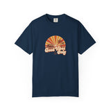 Good Vibes Only T-shirt | Retro Sunset Palm Peace Sign
