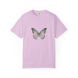 Retro 70s Vacation Butterfly T-shirt | Distressed Orange Teal Wings