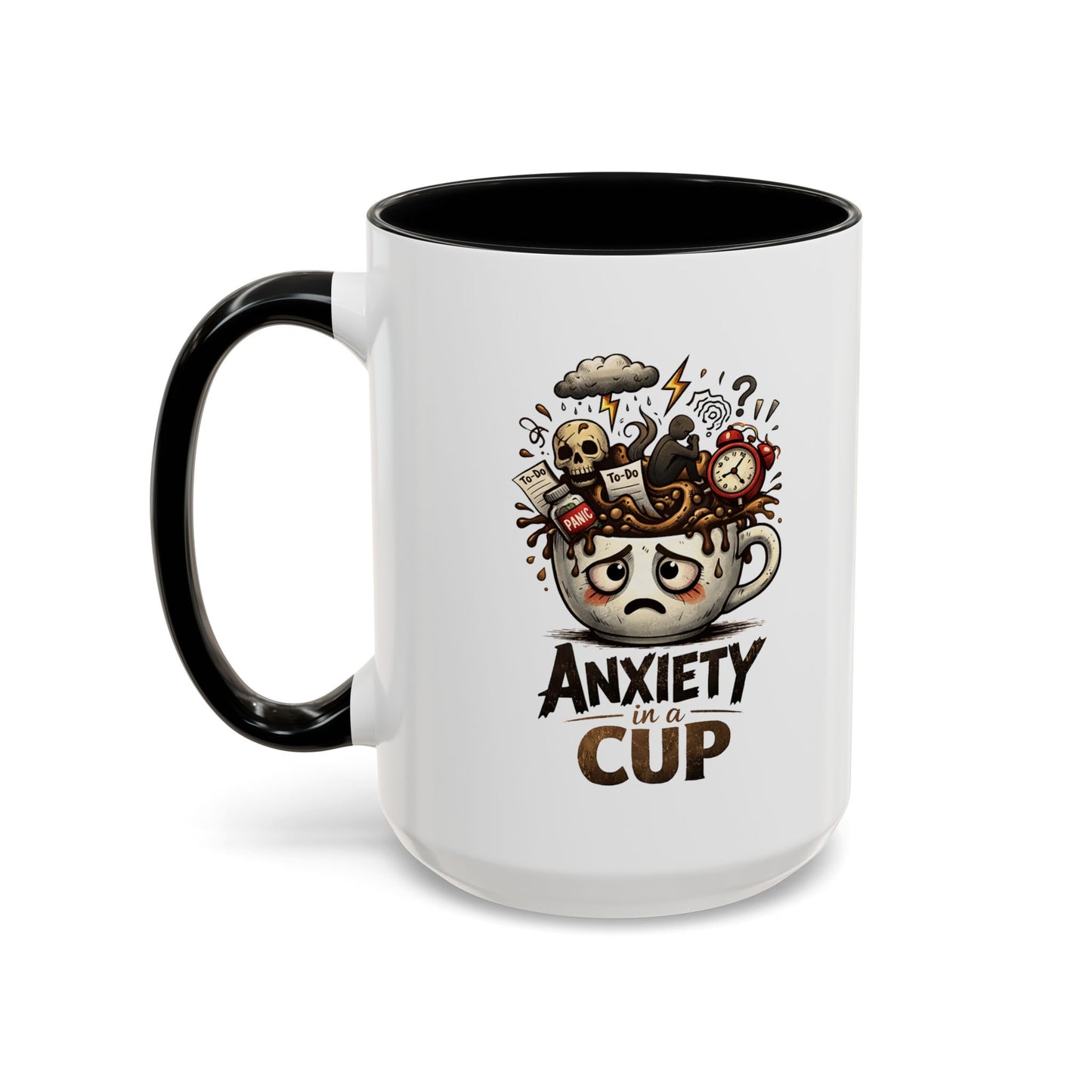 Anxiety in a Cup Coffee Mug | Accent 11oz 15oz