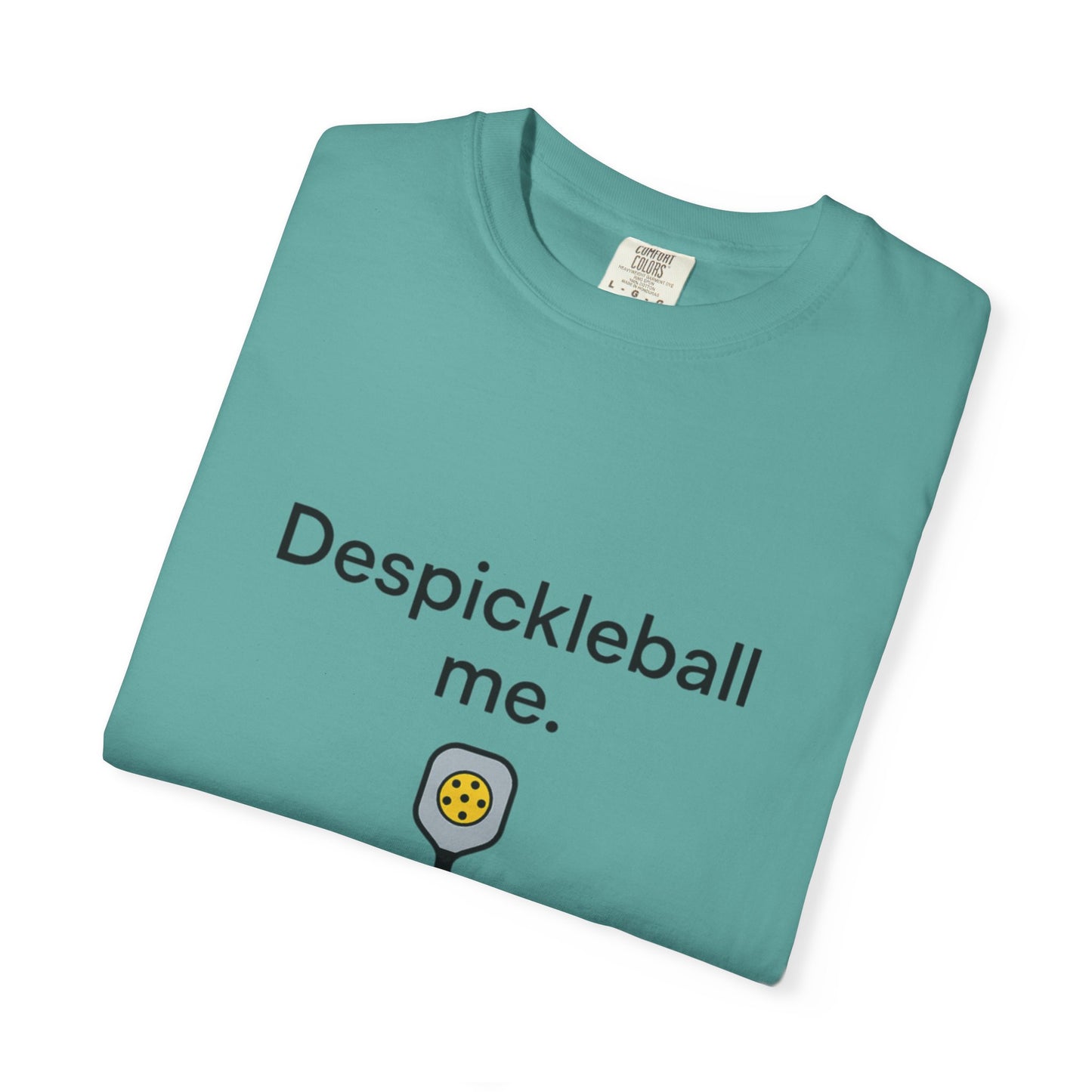 Despickleball Me pickleball graphic T-shirt | pickle paddle logo tee