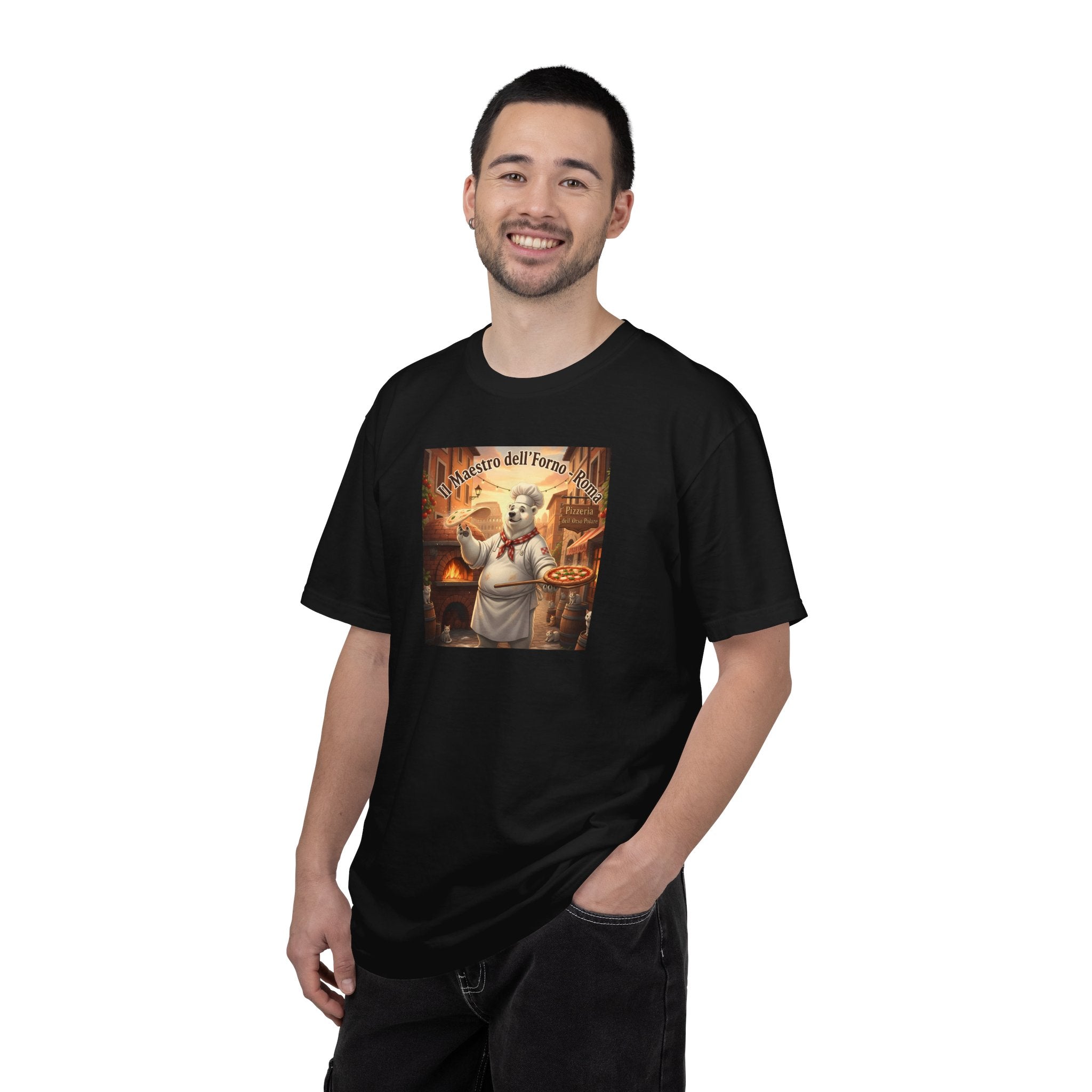 Polar Bear Italian Bakery Chef Pizza Maestro T-shirt | Vintage Pizzeria Illustration
