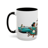 1950s Diner Scene Mug | Retro Car Hop Coffee Cup