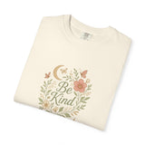 Be Kind Floral Wreath T-Shirt | Positive Quote, Boho Botanical Design