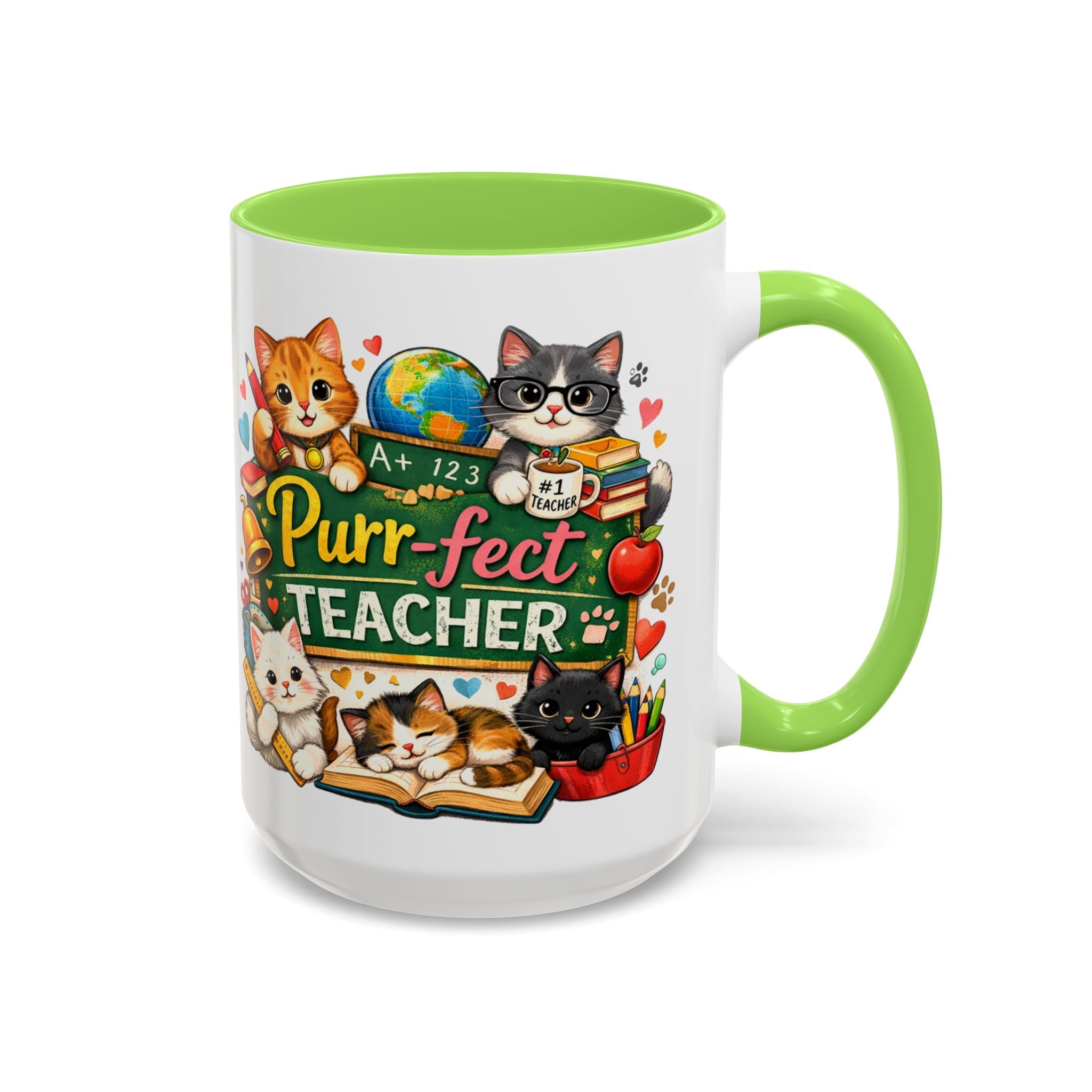 Purr-fect Teacher Mug | Cat Classroom Design, 11oz or 15oz