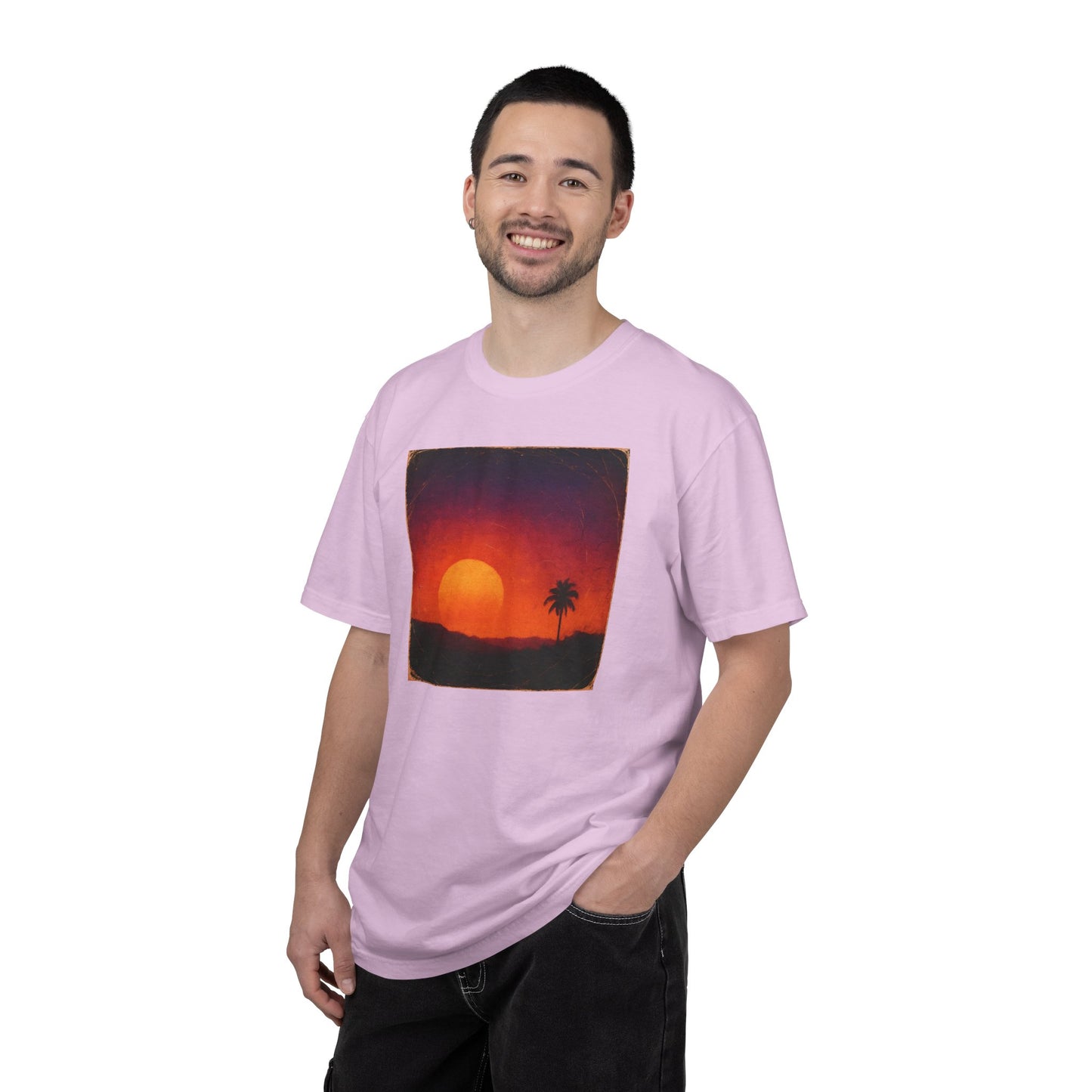 Sunset Palm Silhouette T-shirt | Tropical Sunset Tee