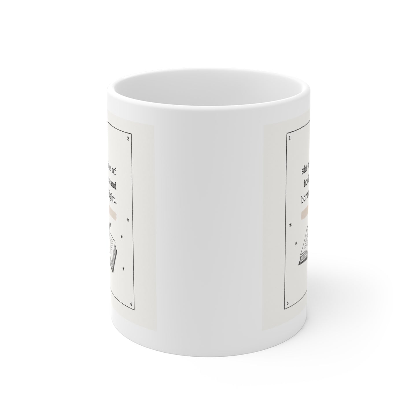 She Was Made of Book Pages Quote mug | Literary Book Lover Mug