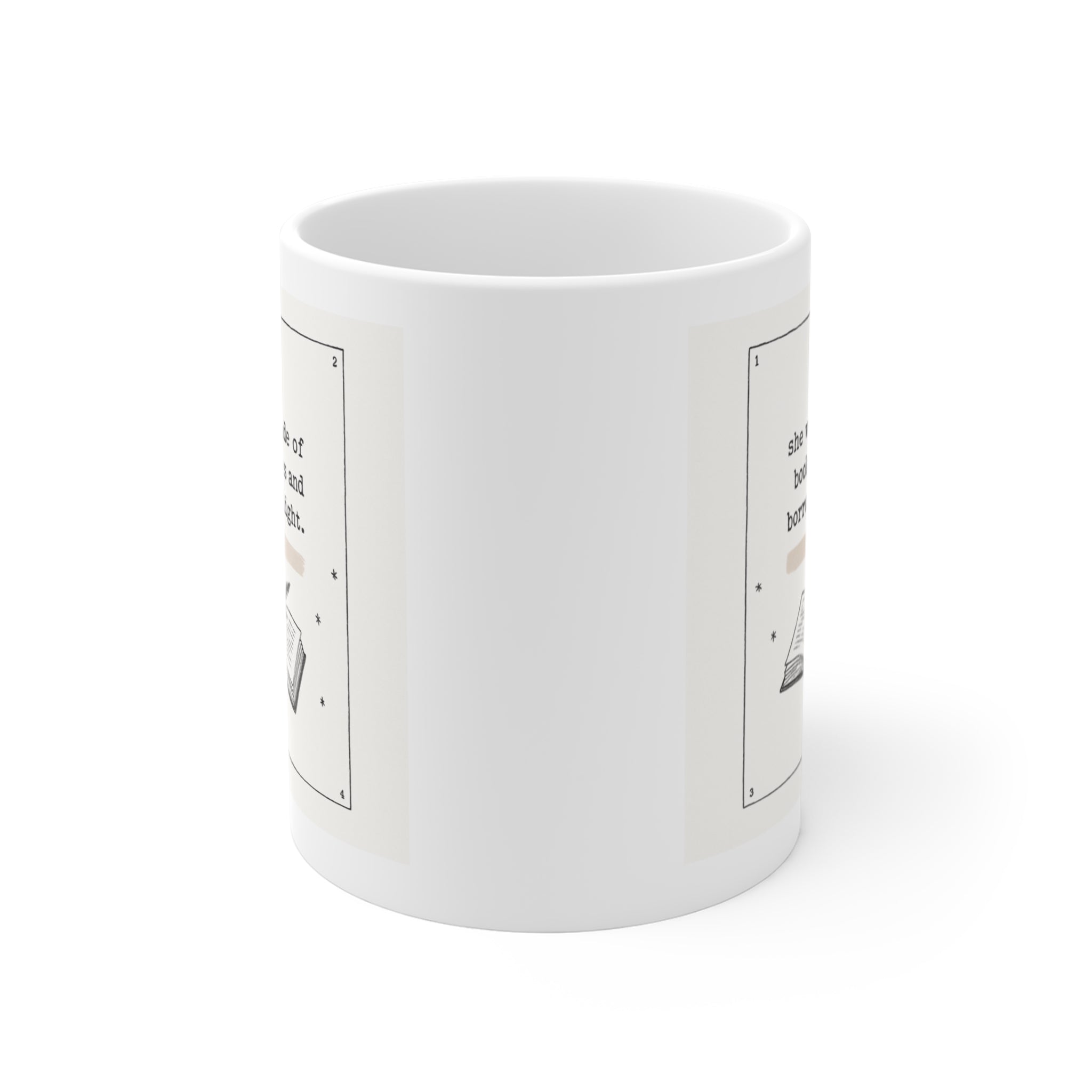 She Was Made of Book Pages Quote mug | Literary Book Lover Mug