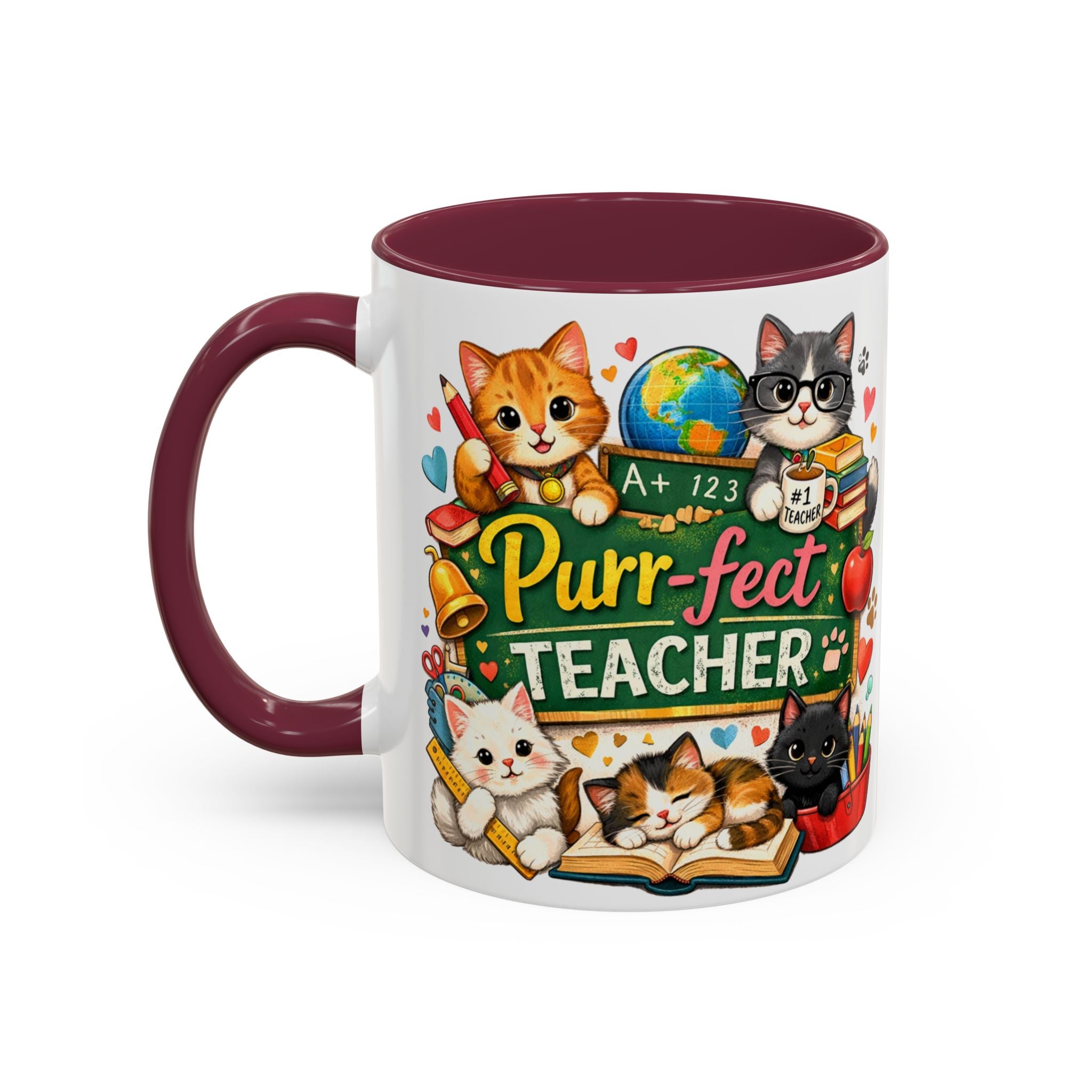 Purr-fect Teacher Mug | Cat Classroom Design, 11oz or 15oz
