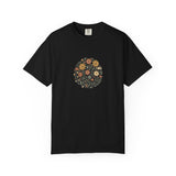Autumn Wildflower Bouquet T-Shirt | Floral Circle Illustration